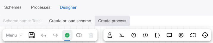 Create process button