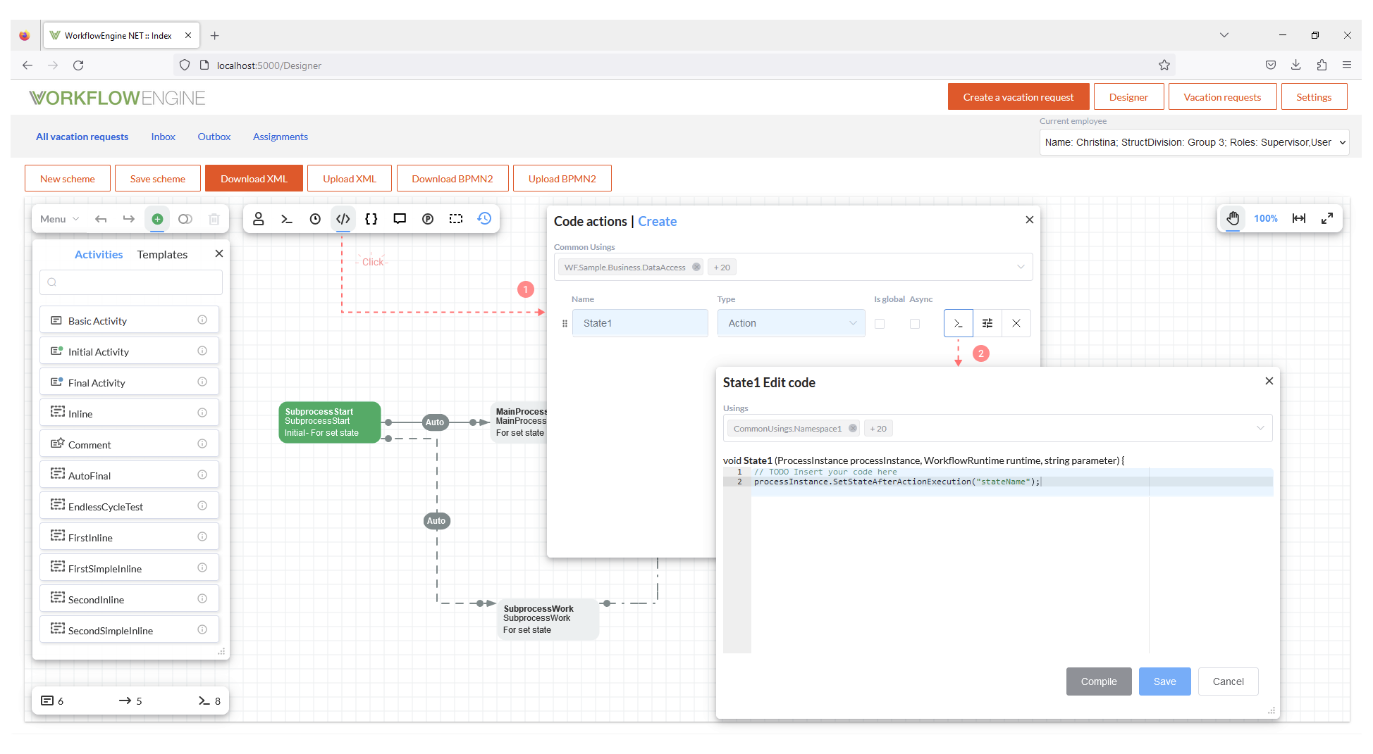 Adding CodeAction