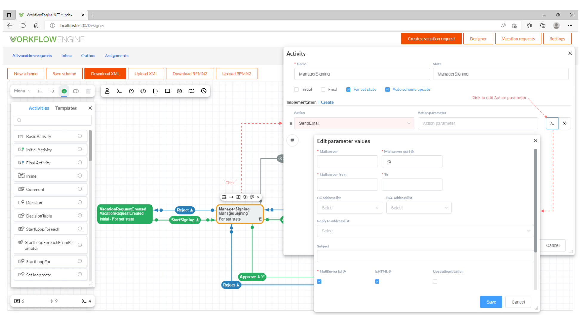 Workflow Engine actions Workflow Engine actions